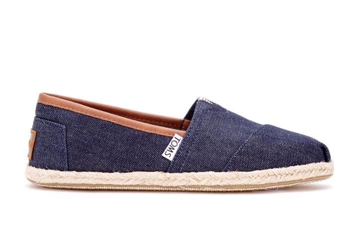 Toms Dark Denim Rope Sole Women's Classics