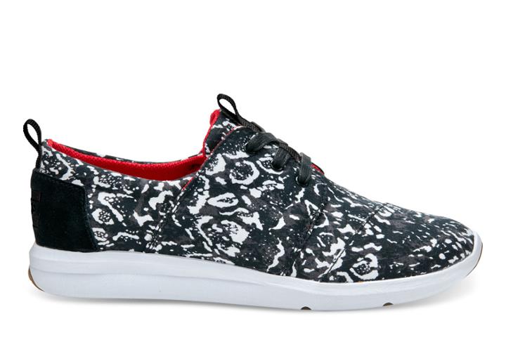 Toms Toms X Prabal Gurung Black Snow Leopard Women's Pg Del Rey Sneakers Shoes - Size 5