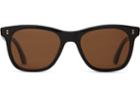Toms Toms Fitzpatrick Shiny Black Polarized Sunglasses With Solid Brown Lens