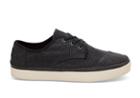 Toms Toms Black Washed Canvas Men's Paseo Sneakers Shoes - Size 10.5