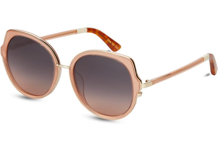Toms Toms Lottie Blush Sunglasses With Blue Mirror Lens