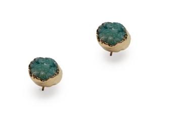 Toms Green Druzy Stone Earrings