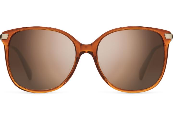 Toms Toms Sandela 201 Auburn Crystal Sunglasses With Copper Mirror Lens