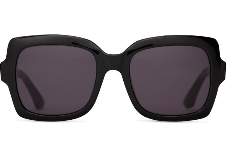 Toms Toms Mackenzie Shiny Black Sunglasses With Dark Grey Lens