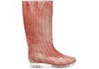 Toms Red Herringbone Print Women's Cabrilla Rain Boots