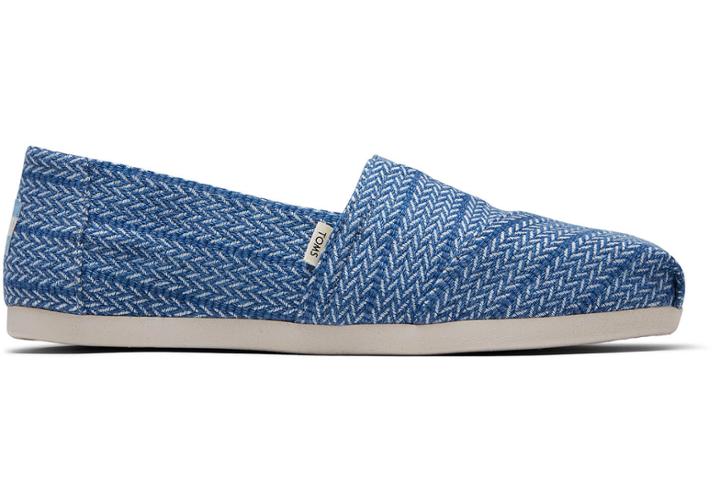 Toms 3.0 Vintage Blue Large Herringbone Woven Women's Classics