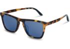 Toms Toms Dawson Blonde Tortoise Sunglasses With Midnight Blue Lens