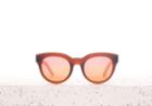 Toms Traveler By Toms Florentin Matte Brown Sunglasses With Pink Mirror Lens