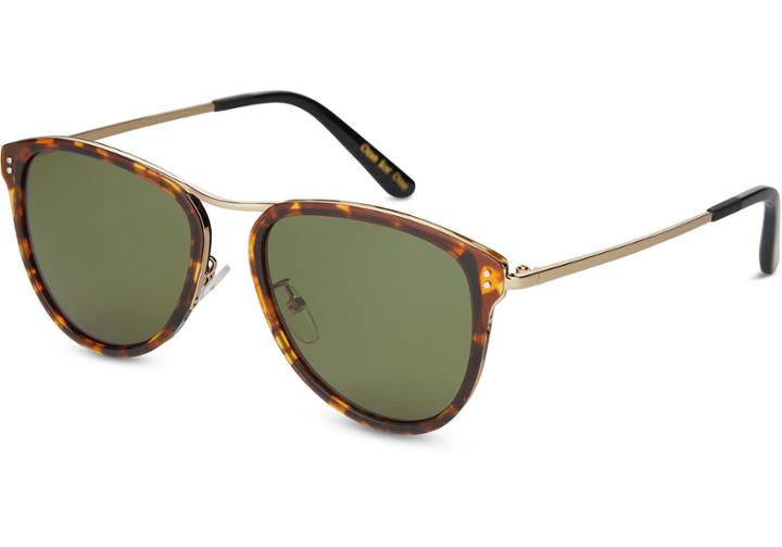 Toms Toms Franco Whiskey Tortoise Sunglasses With Brown Gradient Lens