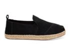 Toms Toms Black Suede Women's Deconstructed Alpargatas Shoes - Size 6.5
