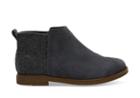 Toms Toms Forged Iron Grey Suede Wool Deia Booties - Size 12