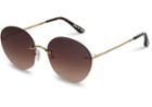 Toms Toms Clara Shiny Gold Dark Tortoise Sunglasses With Brown Gradient Lens