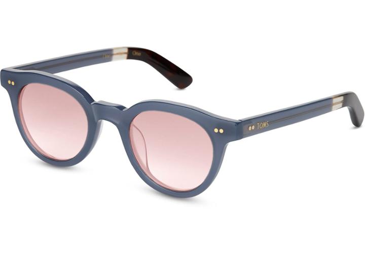 Toms Toms Fin Denim Sunglasses With Rose Mirror Lens