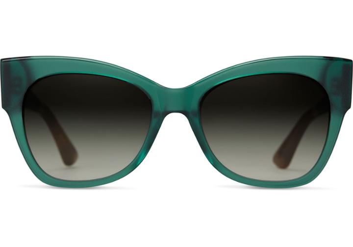 Toms Toms Autry Emerald Crystal Sunglasses With Olive Gradient Lens