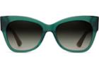Toms Toms Autry Emerald Crystal Sunglasses With Olive Gradient Lens