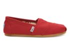 Toms Red Canvas Women's Classics