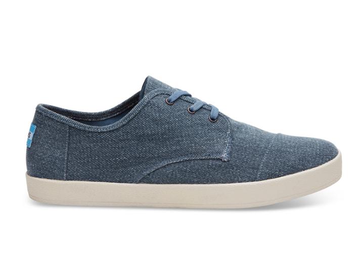 Toms Toms Slate Blue Coated Twill Men's Paseo Sneakers Shoes - Size 6.5