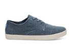 Toms Toms Slate Blue Coated Twill Men's Paseo Sneakers Shoes - Size 6.5