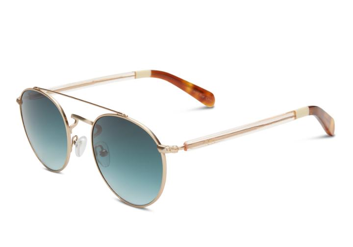 Toms Toms Jarrett Peach Crystal Sunglasses With Aqua Blue Gradient Lens