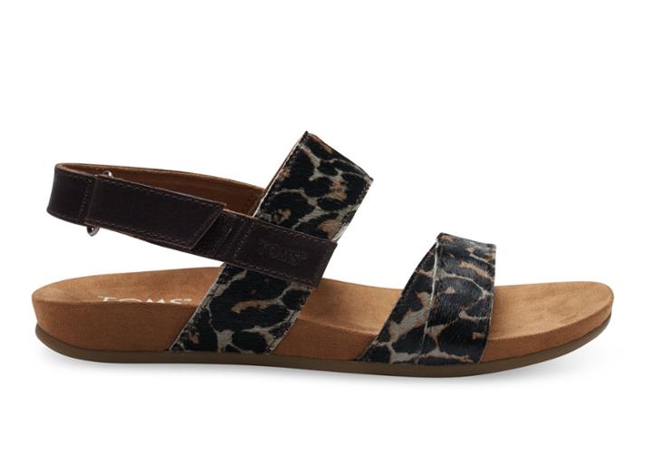 Toms Leopard Printed Calf Hair Women's Tierra Sandals