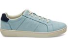 Toms Pastel Turquoise Nubuck Leather Mens Leandro Sneakers