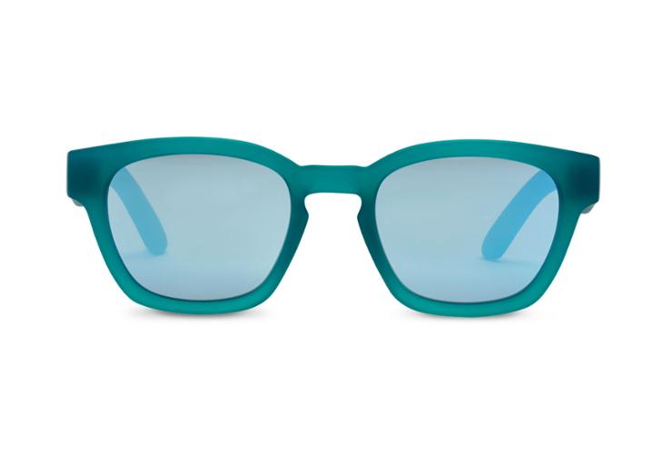 Toms Traveler By Toms Men's Bowery Matte Seafoam Sunglasses With Blue Mirror Lens
