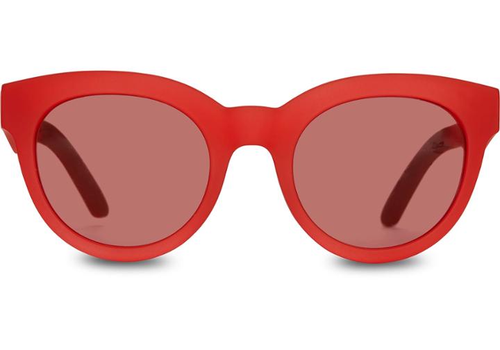 Toms Traveler By Toms Women's Florentin Matte Fiesta Red Sunglasses With Amber Mirror Lens