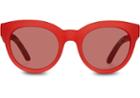 Toms Traveler By Toms Women's Florentin Matte Fiesta Red Sunglasses With Amber Mirror Lens