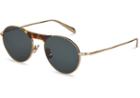 Toms Toms Melrose 201 Shiny Gold Sunglasses With Green Grey Lens