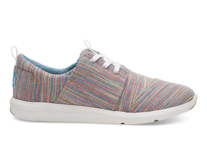 Toms Toms Blue Aster Multi Space Dye Women's Del Rey Sneaker Shoes - Size 8
