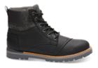 Toms Toms Waterproof Black Leather Brushed Wool Men's Ashland Boots - Size 7