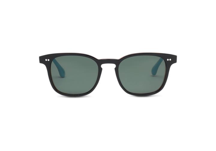 Toms Toms Noah Black Honey Polarized Sunglasses With Green Grey Lens