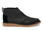 Toms Toms Black Herringbone/leather Men's Mateo Chukka Boots - Size 8