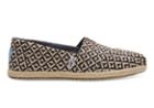 Toms Toms Chocolate Brown Diamond Geo Women's Espadrilles Shoes - Size 6