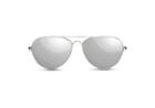 Toms Toms Maverick 201 Shiny Silver Blonde Tortoise Sunglasses With Chrome Flash Mirror Lens
