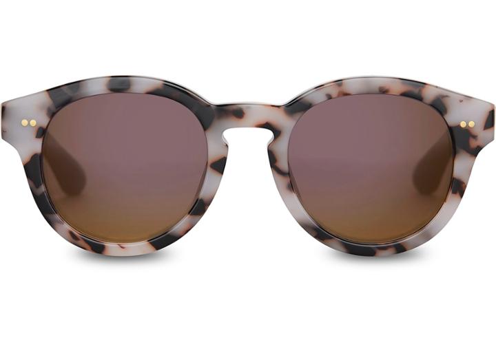 Toms Toms Bellevue Tokyo Tortoise Sunglasses With Violet Brown Gradient Lens