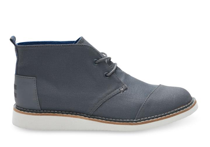 Toms Castlerock Grey Coated Canvas Men's Mateo Chukka Boots
