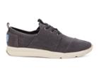 Toms Toms Grey Canvas Textured Women's Del Rey Sneakers Shoes - Size 6.5
