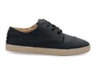 Toms Black Synthetic Leather Shearling Women's Paseos