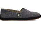 Toms Black Rugged Chambray On Mono Rope Classics