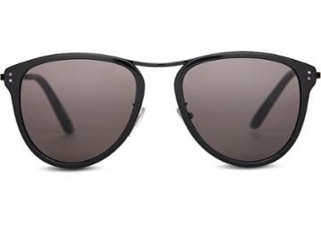 Toms Toms Franco Shiny Black Sunglasses With Olive Gradient Lens