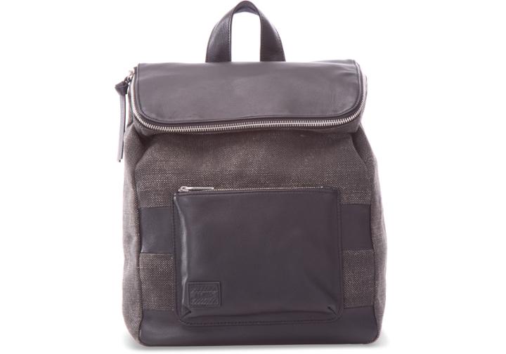 Toms Black Multi Texture Mix Leather Endeavour Backpack