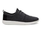 Toms Toms Black Washed Canvas Women's Del Rey Sneakers Shoes - Size 9.5