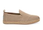 Toms Toms Desert Taupe Washed Canvas Women?s Deconstructed Alpargatas Shoes - Size 6