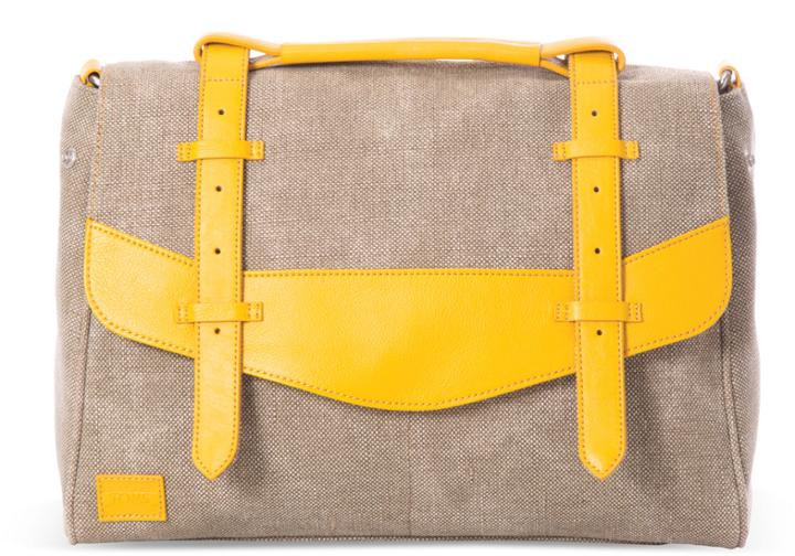 Toms Khaki Woven Texture Mix Longitude Satchel
