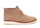 Toms Desert Taupe Croc Embossed Leather Men's Mateo Chukka Boots