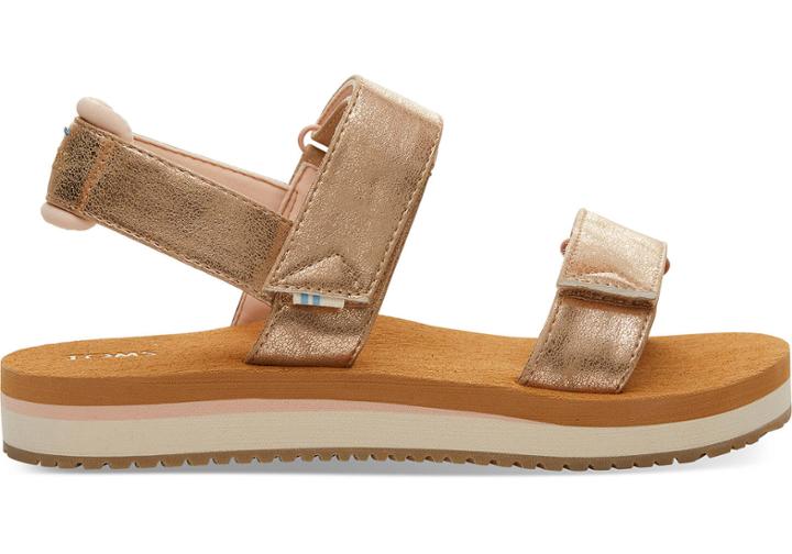 Toms Champagne Shimmer Women's Ray Sandals