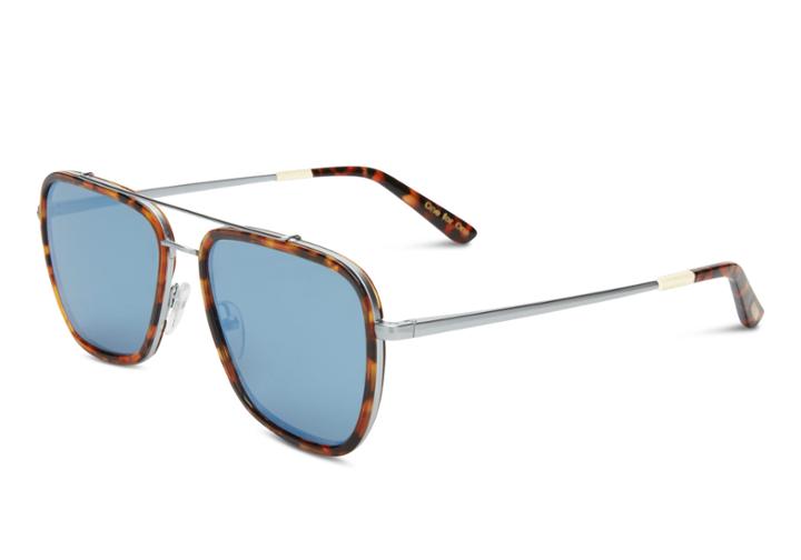 Toms Toms Irwin Whiskey Tortoise Sunglasses With Black Diamond Mirror Lens