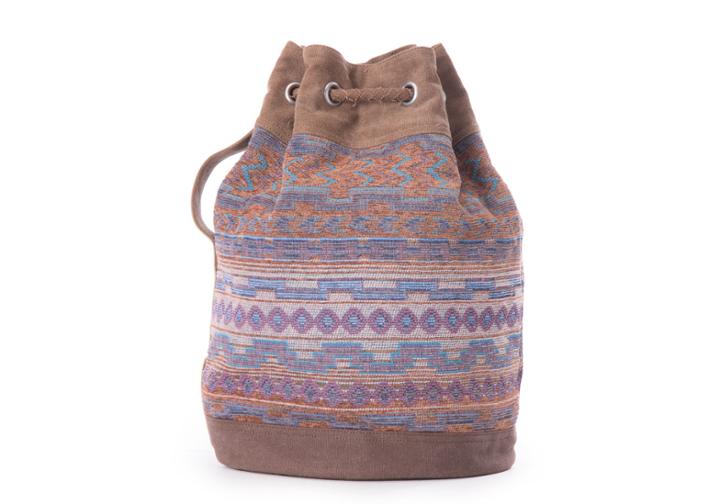 Toms Denim Ikat Mix Rebel Drawstring Bag