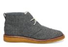 Toms Toms The Hill-side Grey Herringbone Tweed Men's Mateo Chukka Boots - Size 14